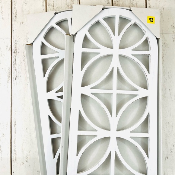 Other - Wall Decor White Decorative Wall Panel Geometric Window Design Plastic